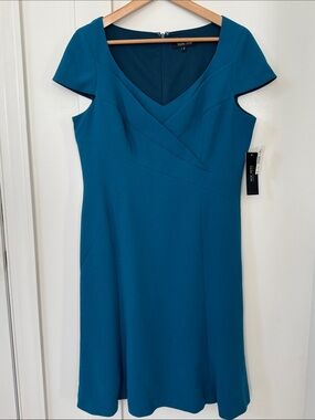 NWT Rickie Freeman Teri Jon Blue Dress Size 12